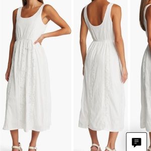 Adelyn Rae Vivian Lace Inset Cotton Maxi Dress Size M